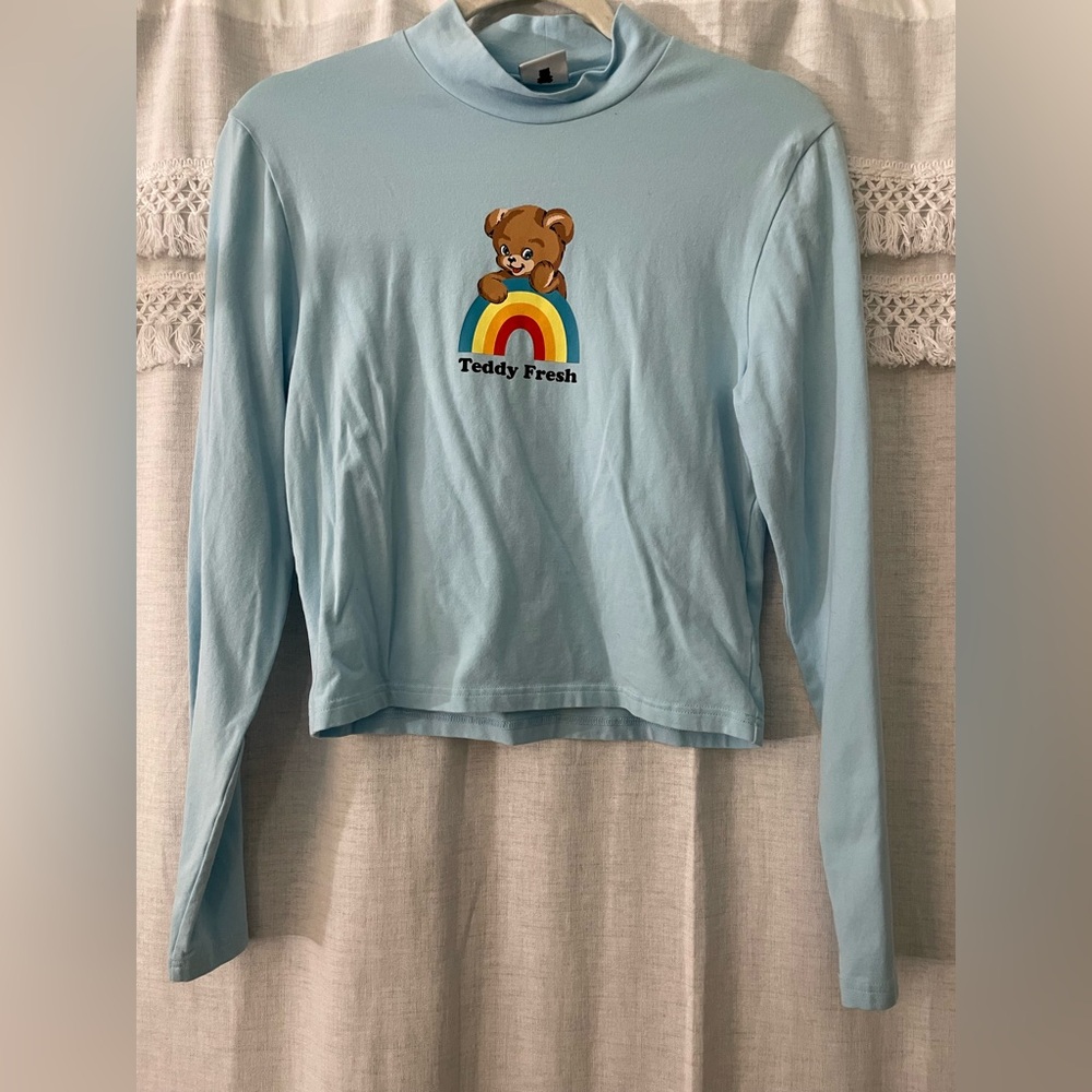 Teddy Fresh Cropped Mock-Neck | Size Large